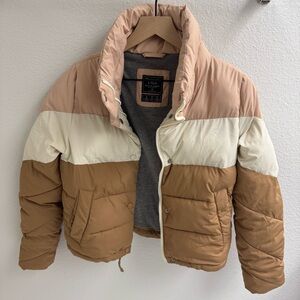 Colorblock Puffer Jacket